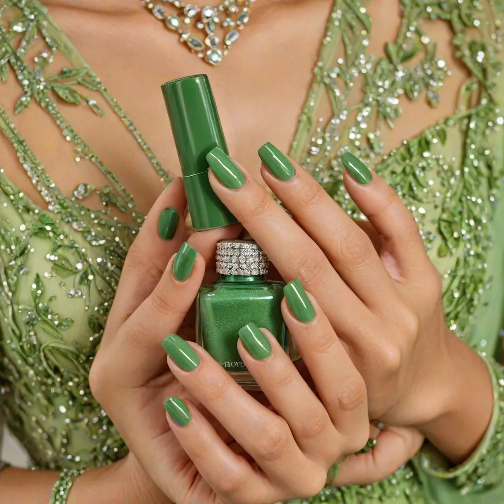 Jakie paznokcie do zielonej sukienki? Modne propozycje