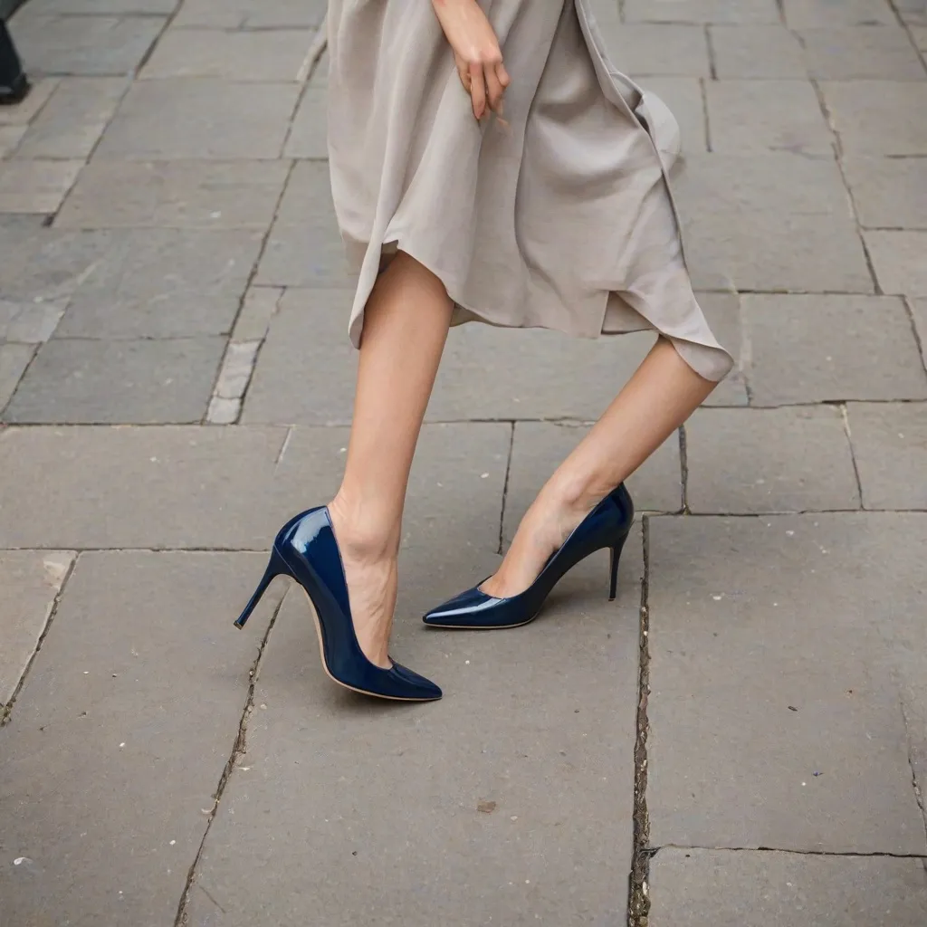 Jakie buty do granatowej sukienki?