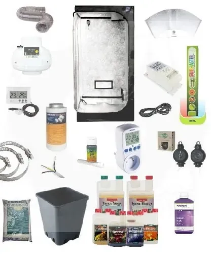 SET DB120 Standard HPS600W DUAL 120x120x200H- Kompletny zestaw growbox do uprawy roślin