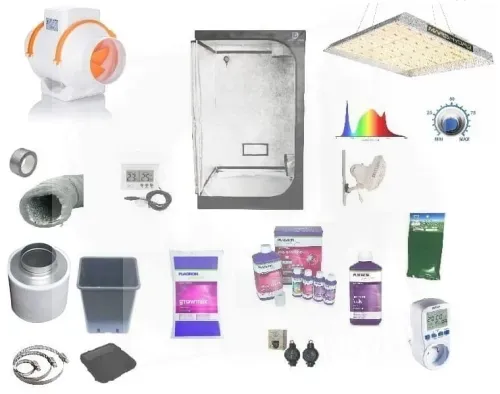 SET DB120 Standard HPS600W DUAL 120x120x200H- Kompletny zestaw growbox do uprawy roślin